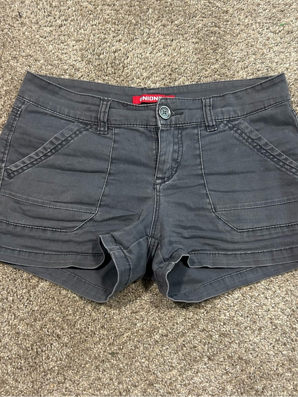 UNIONBAY Women's Dark Gray Casual Jean Shorts